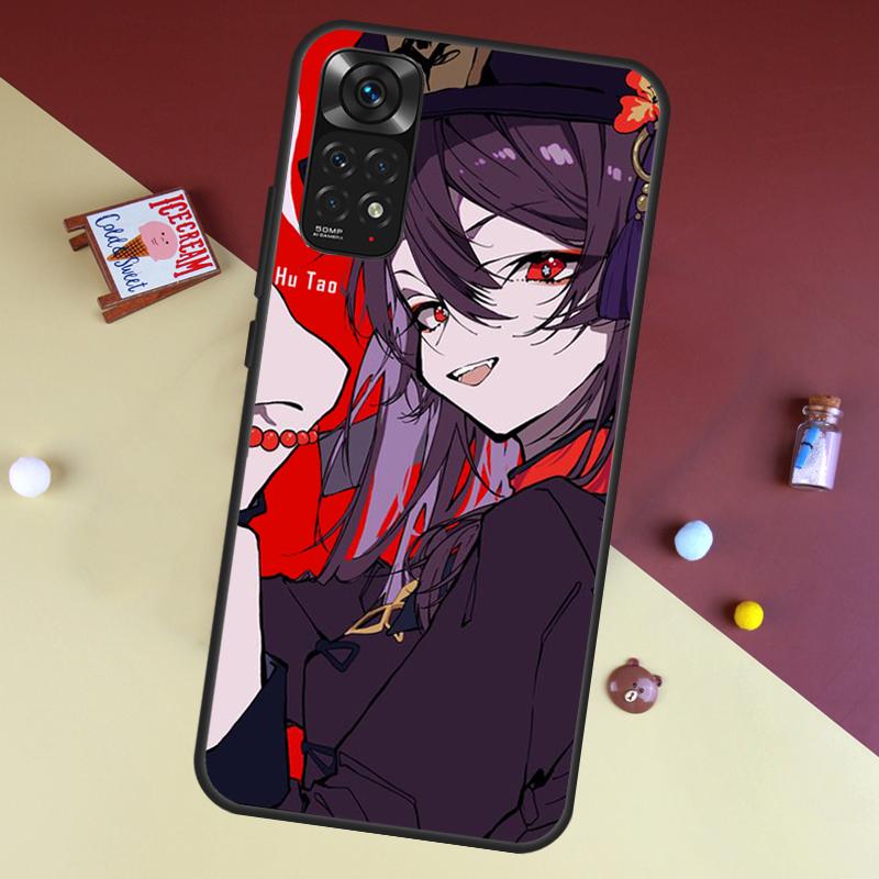 Чехол Hu Tao Genshin Impact для Xiaomi Redmi Note 8 9 12 10 11 Pro 8T 9S 10S 11S Чехол для Redmi 9 10 9A 9C 10C