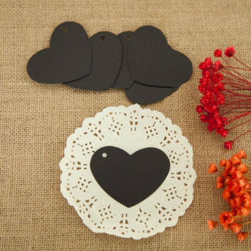 100 шт. бирка в форме сердца DIY подарочные бирки из крафт-бумаги рождественские украшения открытки подарочная упаковка бумажные этикетки скрапбукинг