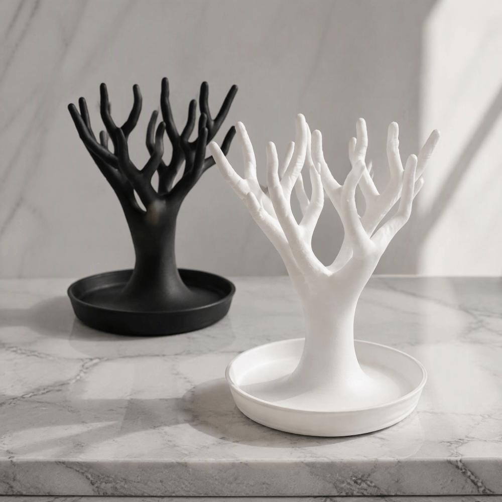 Decorative Figurine Miscellaneous Item Storage Tray Simulated Tree Jewelry Display Stand Desktop