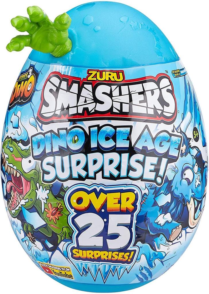 Smashers Dino Ice Age ZURU Mini Lots of Surprises Slime Dinosaur Toy Collectible Limited Dinosaur Breakable Egg for Boys & Kids Pacyephalosaurus