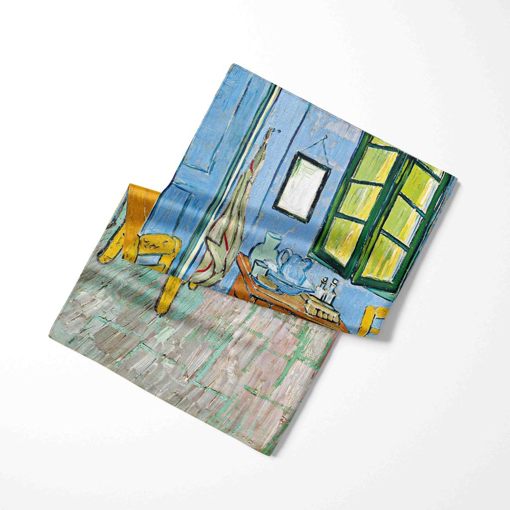 Women Oil Painting Fashion Beautiful Soft Silk Scarves Female Lady Shawl Hijab Wrap Foulard Bandanna Muffler Beach Pareo