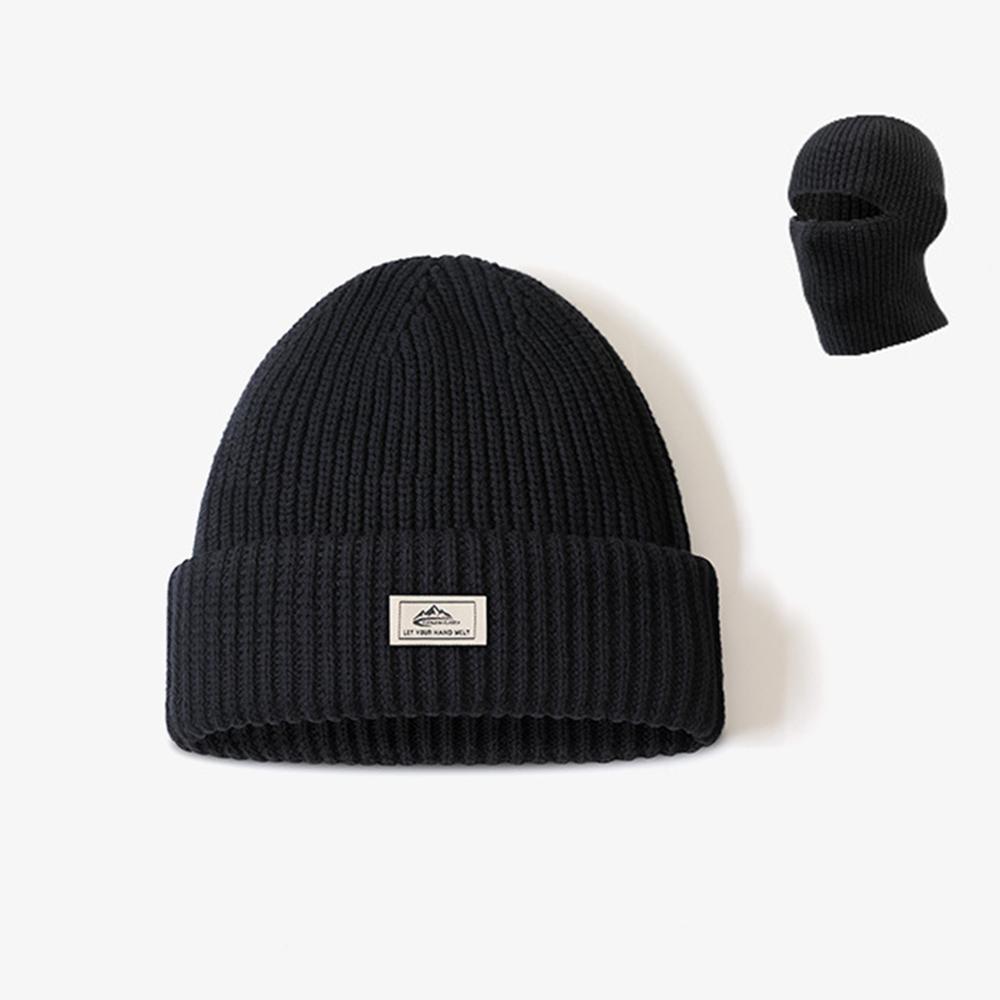 Зимняя теплая шапка для мужчин, уличная толстая вязаная хлопковая шапка-бини, шапка для катания на лыжах в холодную погоду, походов