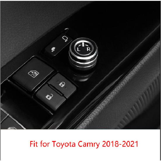 18-21 Ручка регулировки зеркала заднего вида Для Toyota Camry Черная алюминиевая крышка кнопки