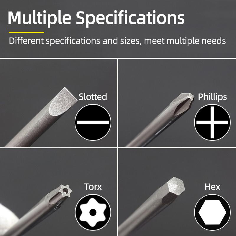 Набор магнитных отверточных бит с шлицевой головкой Phillips Torx, шестигранное сверло 1/4 дюйма, шестигранник 50/65/100 мм, стальная отвертка S2, ручной инструмент