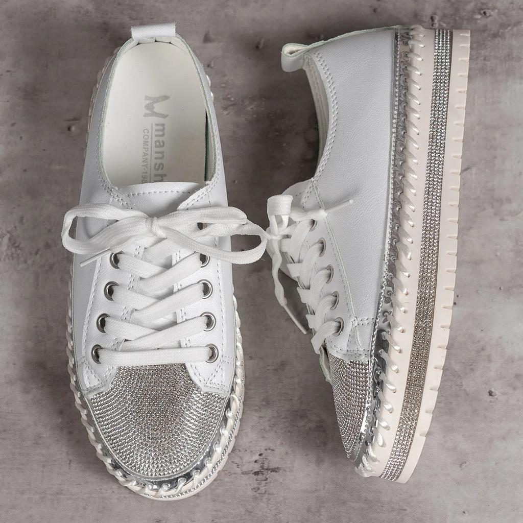 2024 Новая женская повседневная обувь, модные женские слипоны на платформе со стразами на плоской подошве, роскошные удобные женские кроссовки, размер 35-44