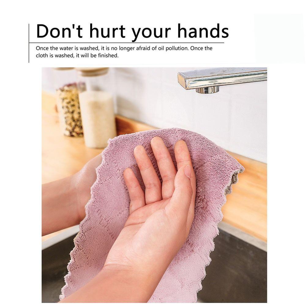 Soft Thick No Shedding Wiping Tool Microfiber Dishcloth Cleaning Cloth Cleaning Towel Dish Towel