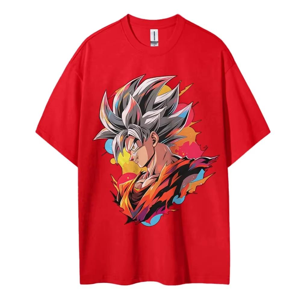 Summer New Dragon Ball Anime Printed Tshirt Unisexs and Womens Tshirt Unisexs Top Sports Tshirt Unisexs Tshirt Harajuku Y2K Tee