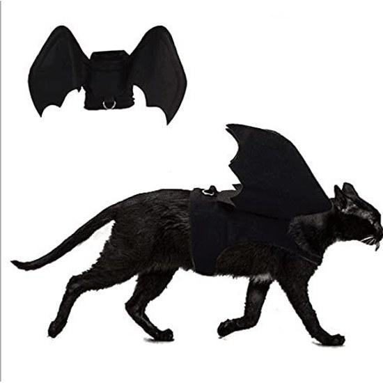 CINECE Halloween Cat Small Dog Transformation Goods Costume Pet Clothing Bat Wings Headpiece Cosplay (Free Size Bat)