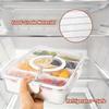 1pc Multi-Compartment Snack Serving Tray With Lid & Handle, Food Storage Box, Portable Food Container For Parties
