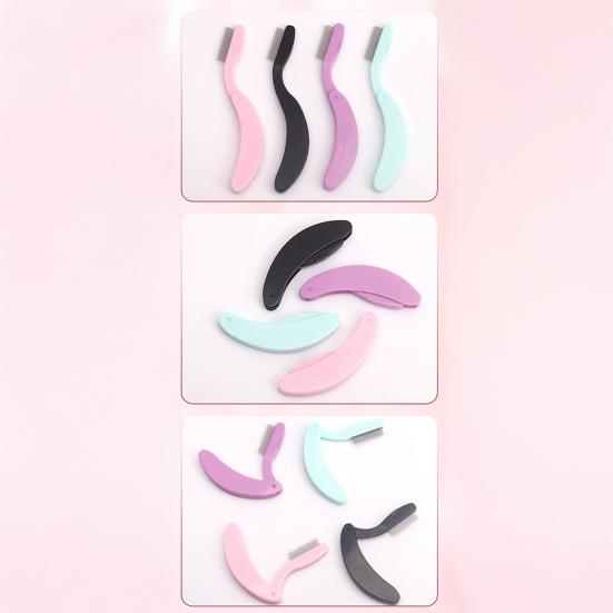 1/2Pcs Eyelash Separator Comb Foldable Handle Lash Separator Tool Stainless Steel Teeth Eyelash Separating Brush Mascara Applicator Comb Women Makeup