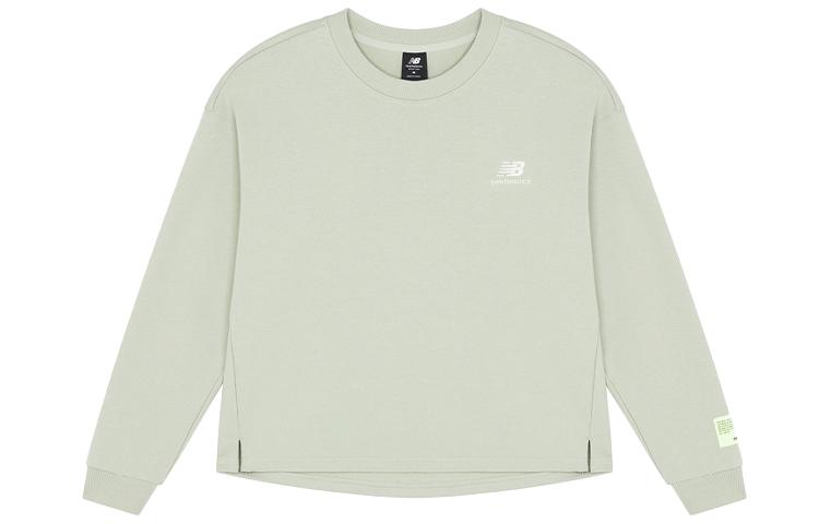 New Balance Женские футболки светло-зеленые с круглым вырезом прямого кроя AWT21307-PGE