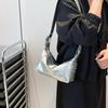 Крутой дизайн Y2k Кожаная Сумка на Молнии с Одним Плечом, Ручная, Под Мышку, Ретро 2026 Новые Однотонные Сумки