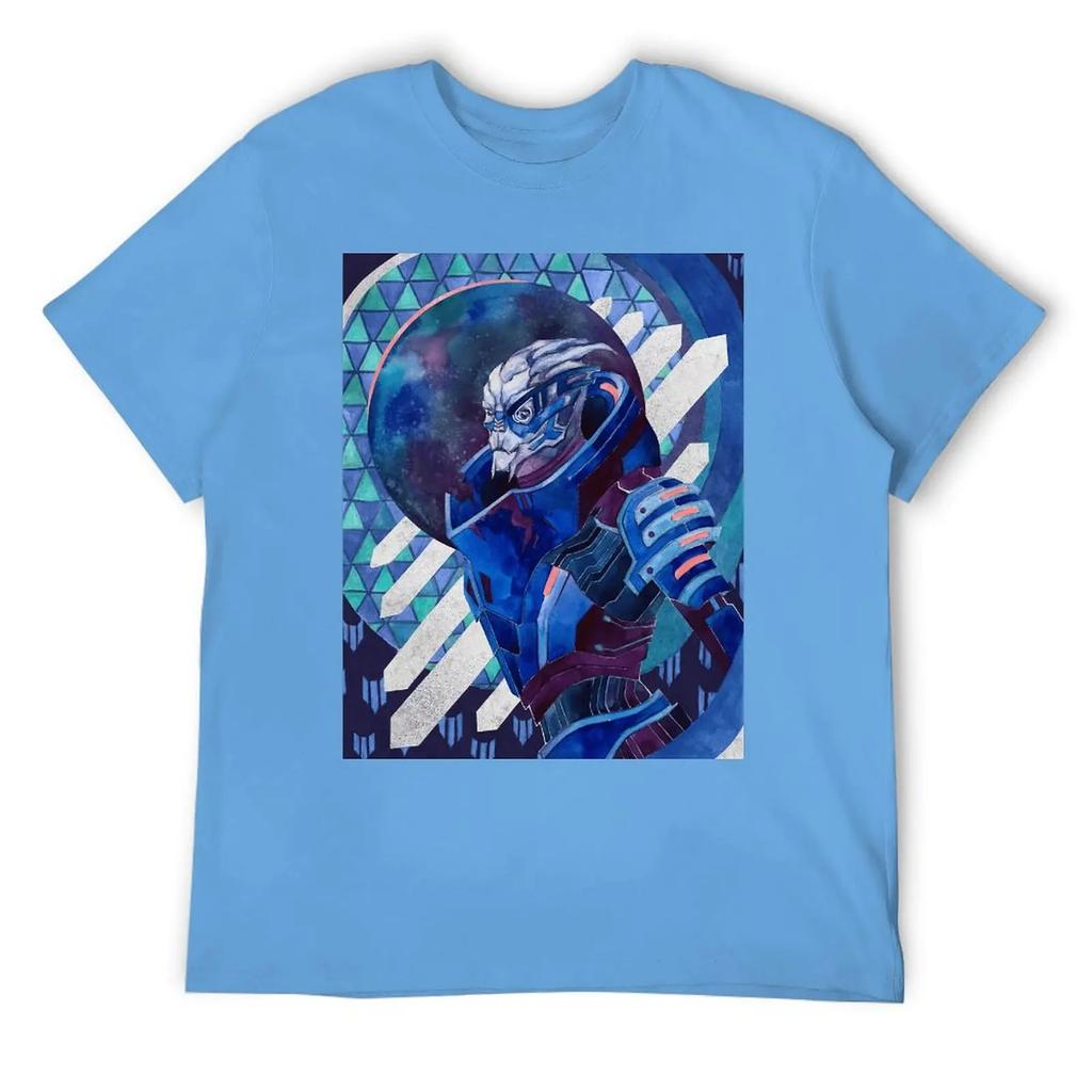 Гаррус Вакариан Продается Уникальная футболка с круглым вырезом для движения Повседневная Фитнес Размер США