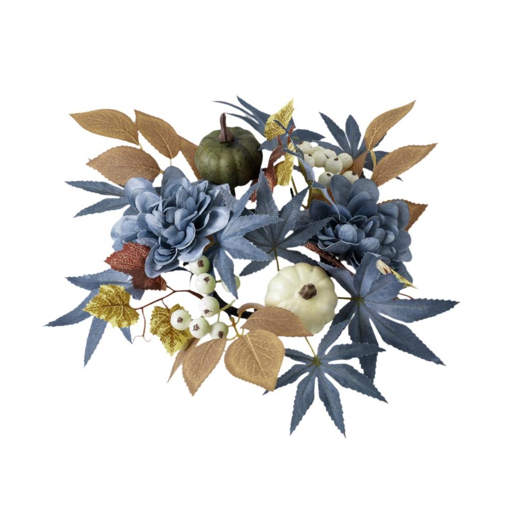 Candle Ring Wreath Pillar Candle Stand Creative Craft Rustic Decor Candle Holder for Festival Proposal Party Supplies Gift Home