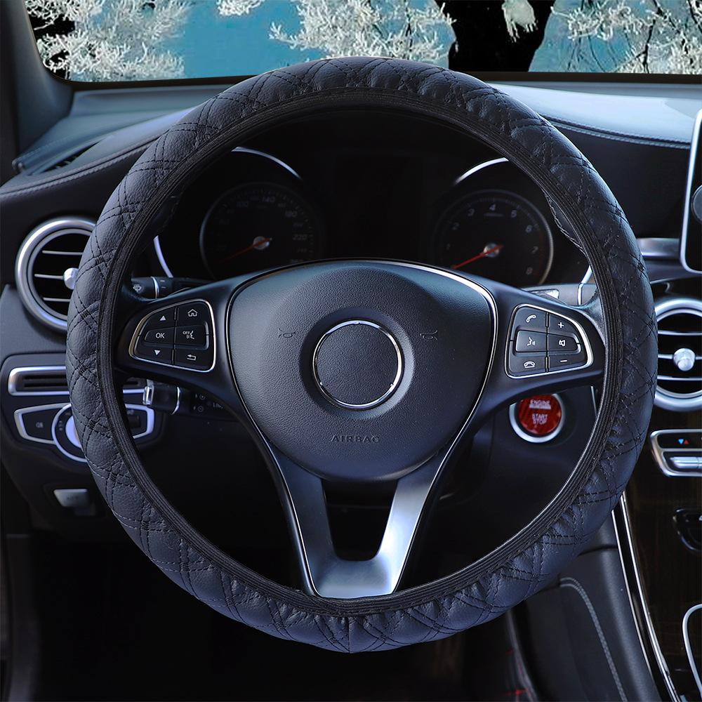 Universal Non-inner Steering Wheel Handle Cover Red Wine