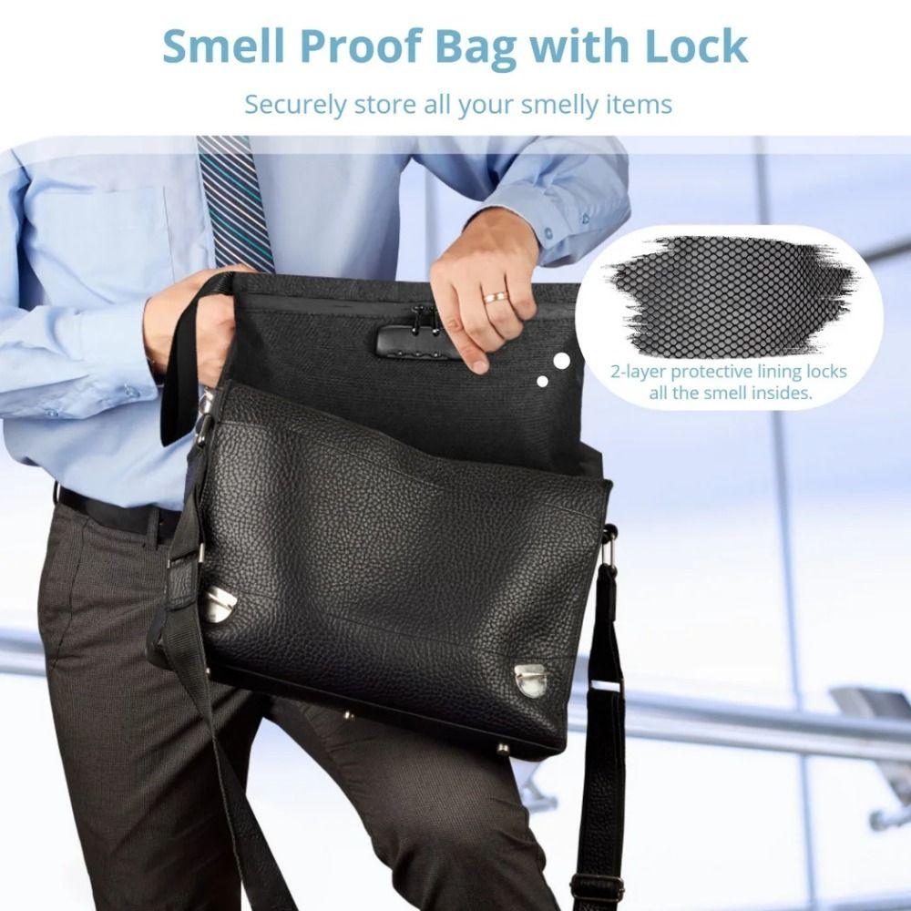 Carbon Lined Smell Isolation Case Waterproof Pipe Sealing Organizer Travel Medicine Box Camping