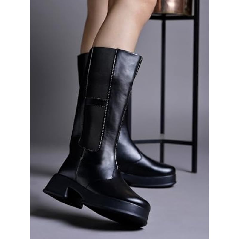 Shoetopia Smart Casual Black Long Boots For Women & Girls /Eu40