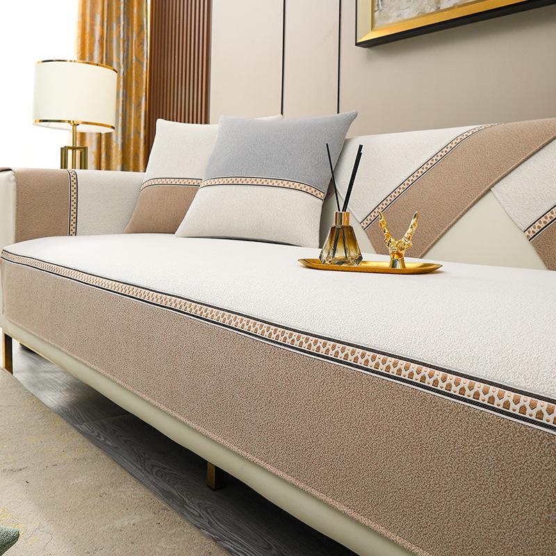 A Hair Sofa Cushion, Non-Slip And Dirt-Resistant Sofa Cover, Universal Cover, High-End All-Season Chenille Cushion Cover