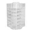Cosmetic Lipstick Tower 360 Degree Rotating Display 53 Slots Large Capacity Lip Gloss Storage Organizer Transparent
