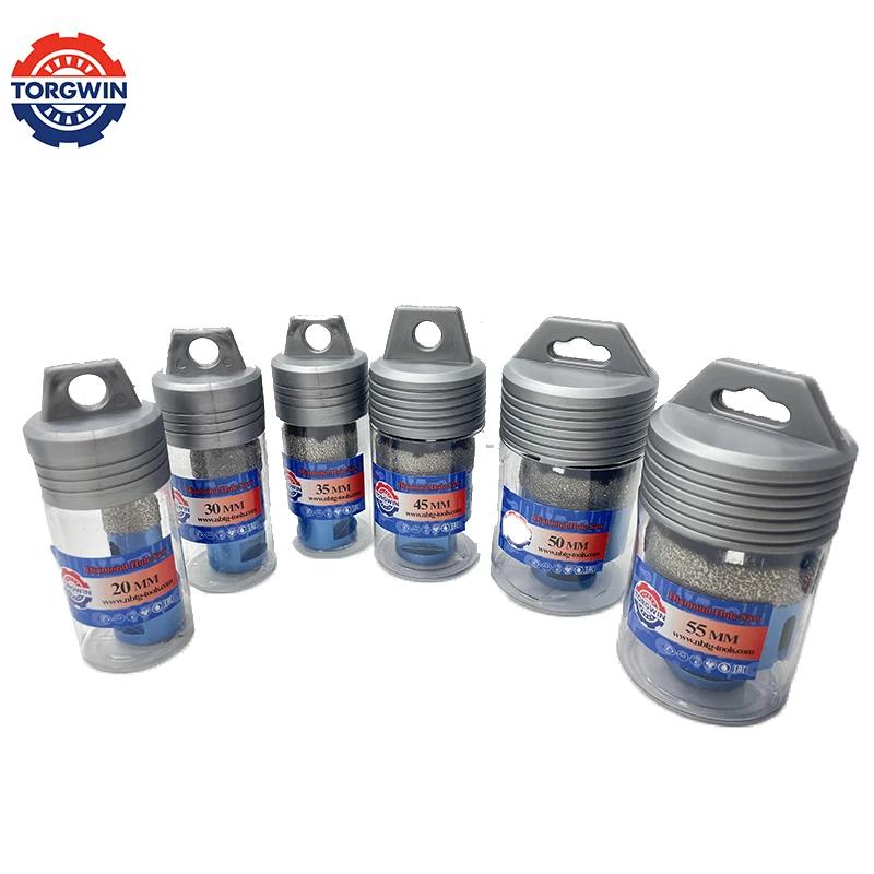 Набор алмазных сверл для вакуумного сверления, алмазная коронка для резки плитки, кольцевая пила для гранита, фарфора, керамической плитки, открыватель резьбы M14, 6 шт.