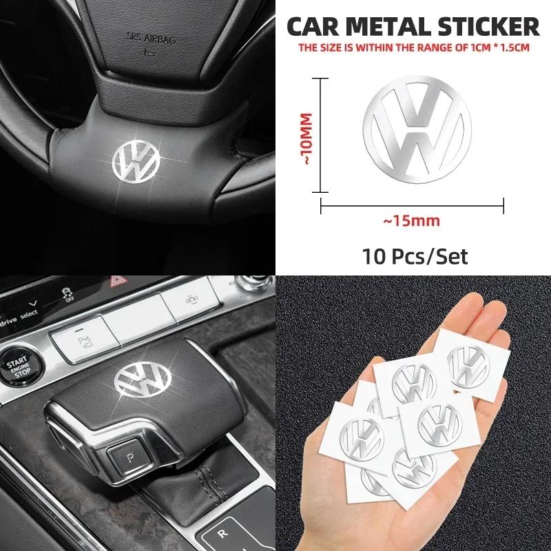 3D Metal Car Emblem Logo Decorative Stickers Badge Decal Interior Styling For Volkswagen VW Golf 4 7 MK3 4 7 Touran Polo Passat zr7