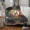 Happy 50Th Birthday Blanket Customize Your Name Warmthful Decor Perfect For Sofa Couch Office Bed Picnics For All Occasions Stylish Decor Perfect Gift