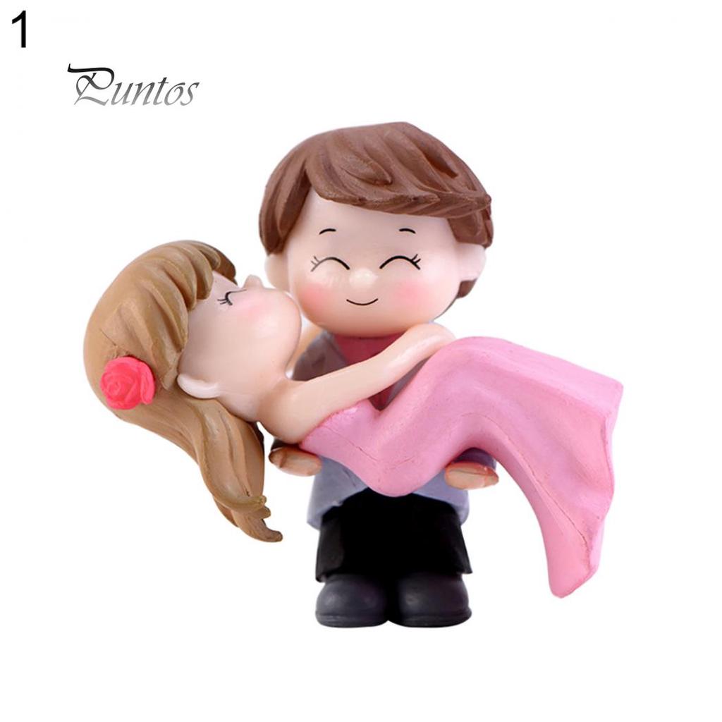Home Kit Sweet Couple Bride Groom Model Miniature Landscape Wedding Decorative Ornament