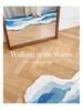 Ковер Wave Carpet Nordic с нескользящим флокированным покрытием, синий коврик для ног в гостиную/спальню