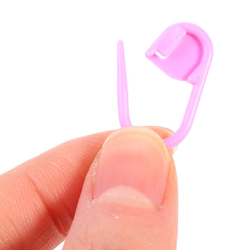 100 шт. маркер смешанного цвета, маленькая булавка, пластиковый вязальный крючок, инструмент для вязания