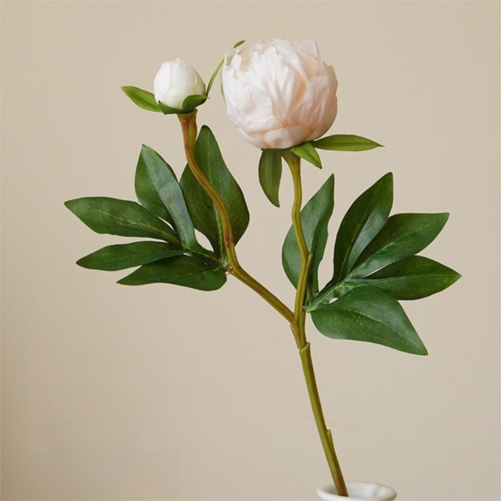 2 Head Artificial Peony Flowers European-Style Fake Peony Bouquet for Home Wedding Decor