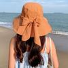Солнцезащитная шляпа с бантом, шляпа рыбака, японская шляпа от солнца с широкими полями, модная женская шляпа от солнца, пляжная