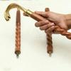 93.98 Cm Serpent Handle Walking Stick Handmade Twisted Wood Cane with Brass Snake Head Custom Gift for Men and Women