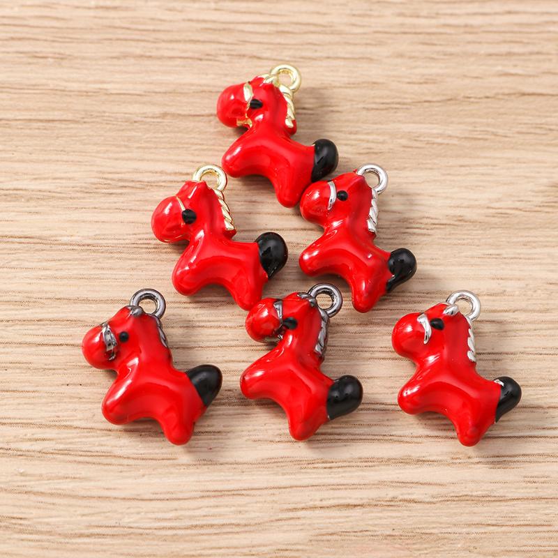 5 шт. Подвески-шармы в виде милых лошадок из цинкового сплава для изготовления ювелирных изделий, инструменты, ожерелье, серьги, браслет, DIY-аксессуары, подарки, материалы
