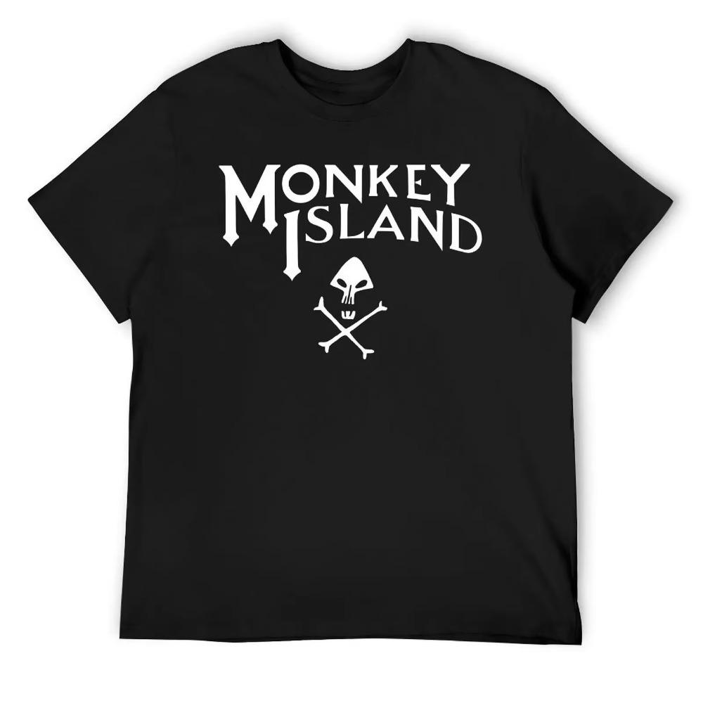 Классическая футболка с круглым вырезом Monkey Island, футболки с движением, уникальная забавная шутка, фитнес, американский размер