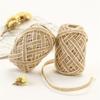 0.5mm Natural Ornament Lace Rustic Jute Burlap Rolls Trims Tape Hessian Ribbon Fish Silk Rope