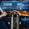 Супербыстрое автомобильное зарядное устройство PD со скрытым гнездом, металлический корпус, 100 Вт.