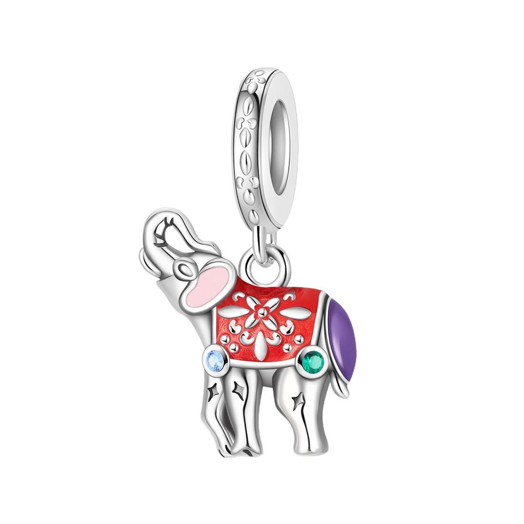 2026 Glamour Pendant Animal Baby Elephant Cat Swan Beaded DIY Jewelry Bracelet Accessories 925 Silver