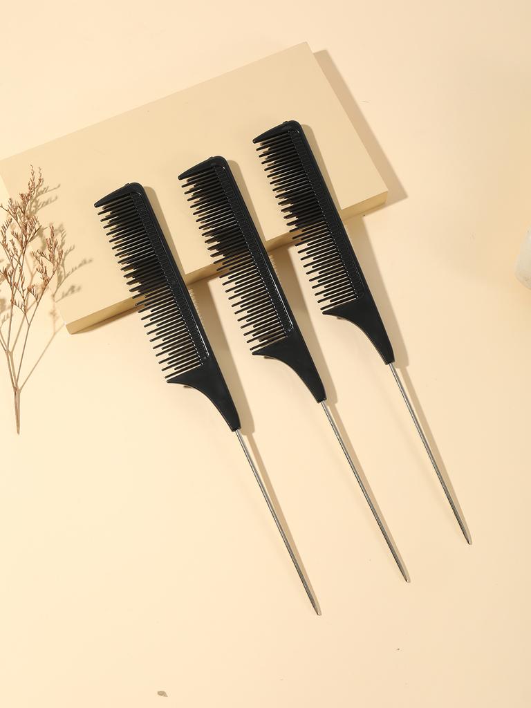 3pcs/set styling comb tail comb set dyeing comb partition highlights braid cutting comb tip tail comb Special for real hair wigs
