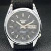 REFURBISHED SEIKO 5 AUTOMATIC MENS WATCH JAPAN MADE BLACK DIAL CUSTOM A440129-2 QV90-a440129