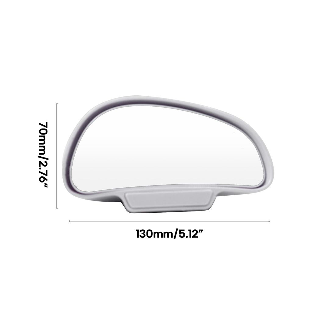 Car Blind Spot Reversing Parking Auxiliary Mirror Waterproof High Defination Glass Convex Rearview Wide Angle Adjustable