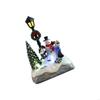 Glowing Christmas Resin Figurine Decoration Miniature Christmas Streetlight Resin Statue Ornament For Indoor and Outdoor X3UC