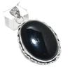 Black Onyx Gemstone Handmade 925 Sterling Silver Jewelry Pendant 2.17" L5Q88