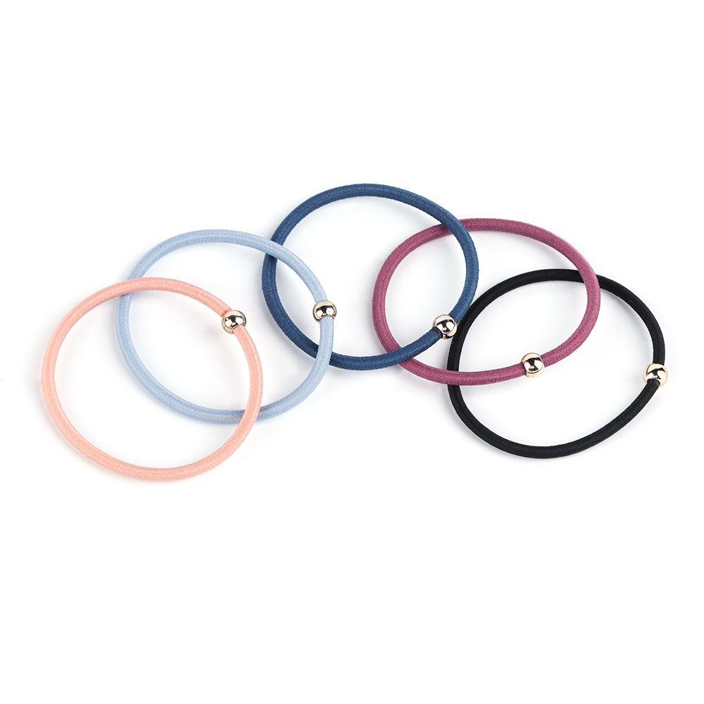 Basic  Lady Tie  Golden Ball    Hair Accessories Rubber Bands Ponytail Holder Elastic Hair Band