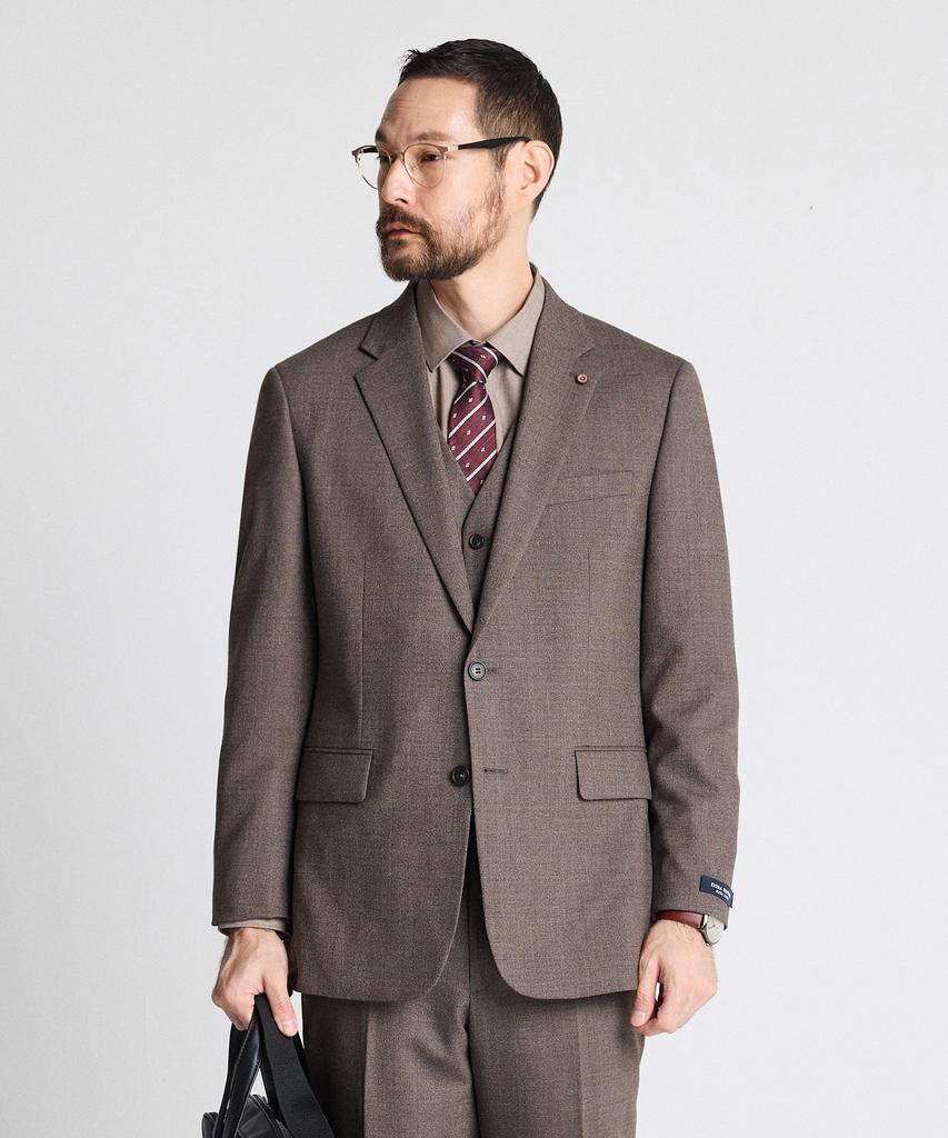 STCO Extra Fine Wool 49% Light Brushed Suit Setup Set Two-Tone Brown (Classic Fit)_Ssjvd61Set (A Type)