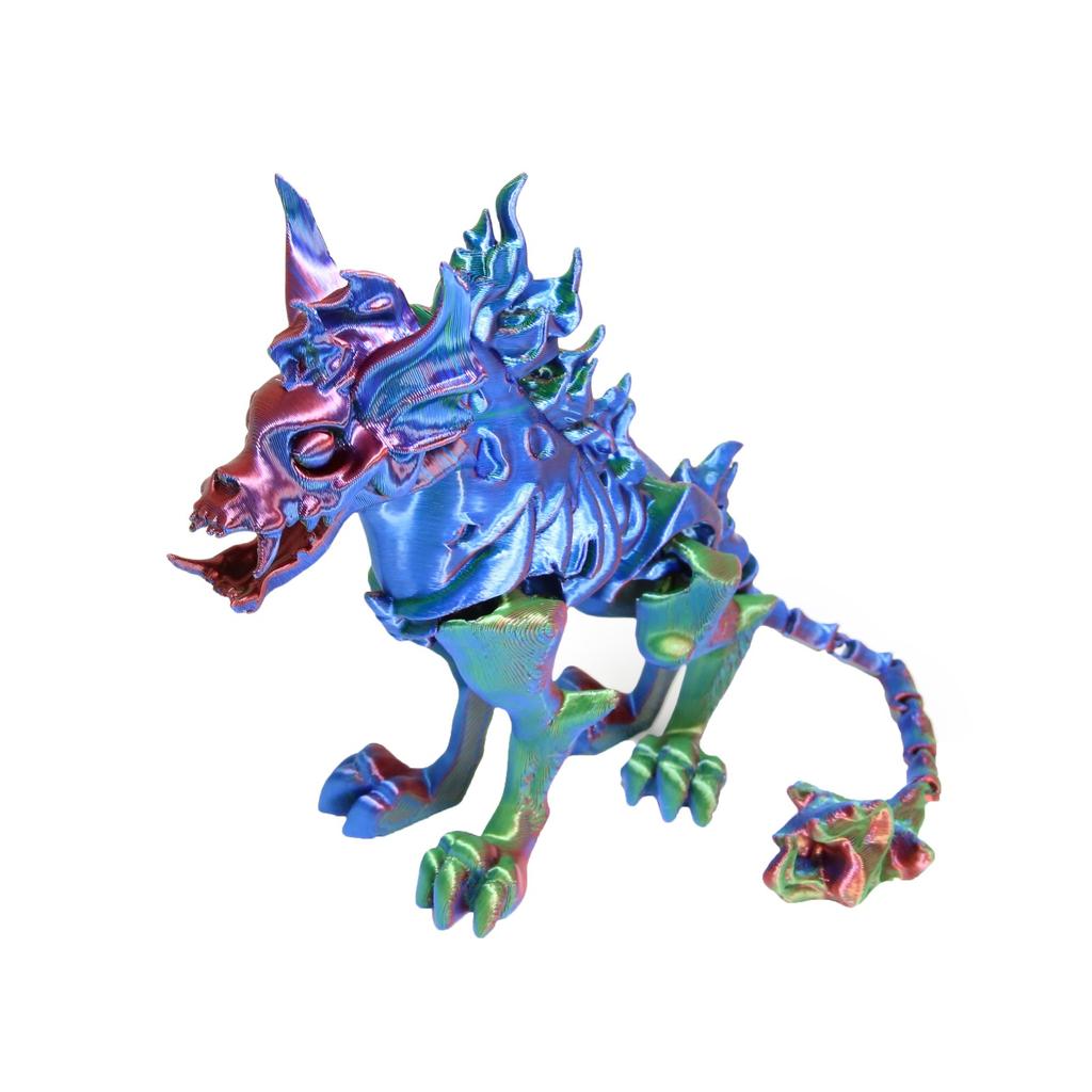 3D-печатная шарнирная адская скелетная собака, креативная игрушка, декоративная модель для взрослых и детей