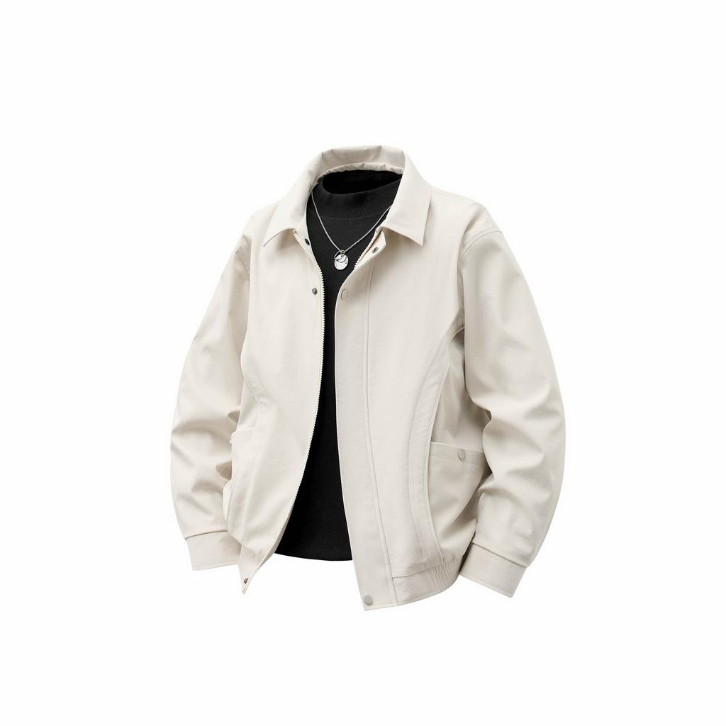 Add Fat Plus Size Men's Casual Lapel Jacket Spring and Autumn Thin Fat Man Versatile Men's Jacket