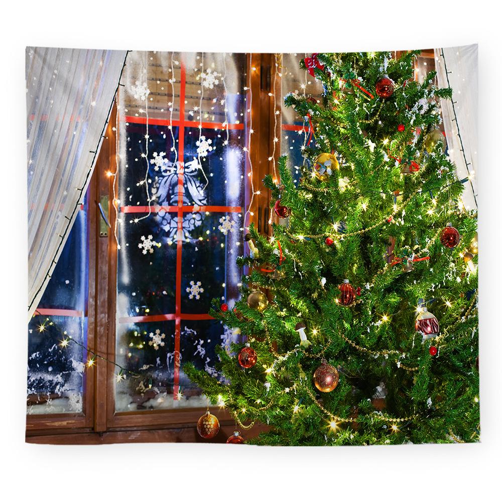 Европейский и американский рождественский печатный гобелен, настенный ковер, картина, фоновая картина, подвесная ткань