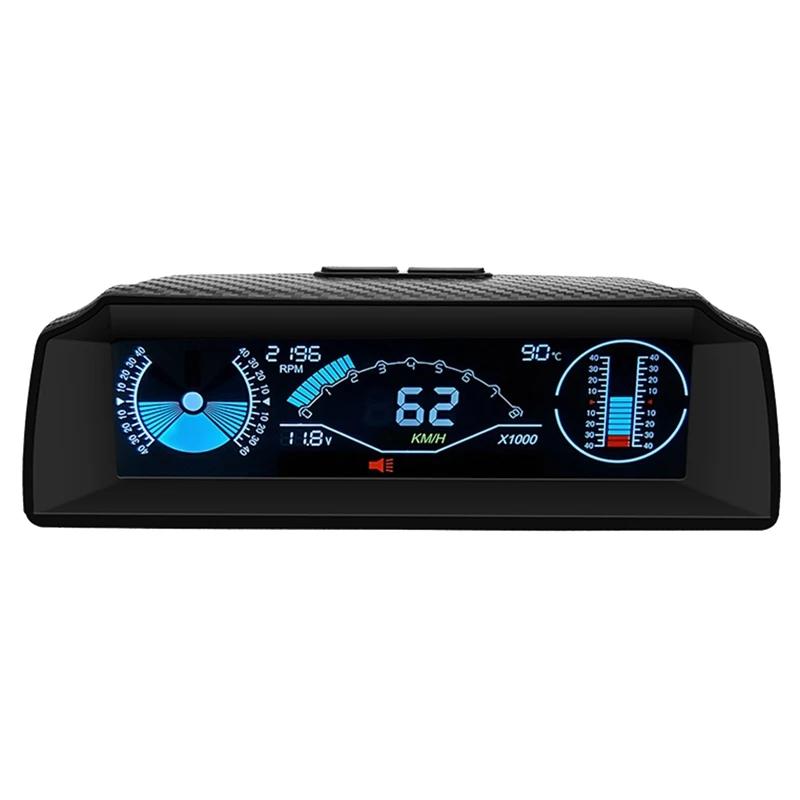 OBD X90 Проекционный дисплей на лобовое стекло Бортовой компьютер OBD2 Спидометр автомобиля OBD-датчик С дисплеем угла наклона и тангажа