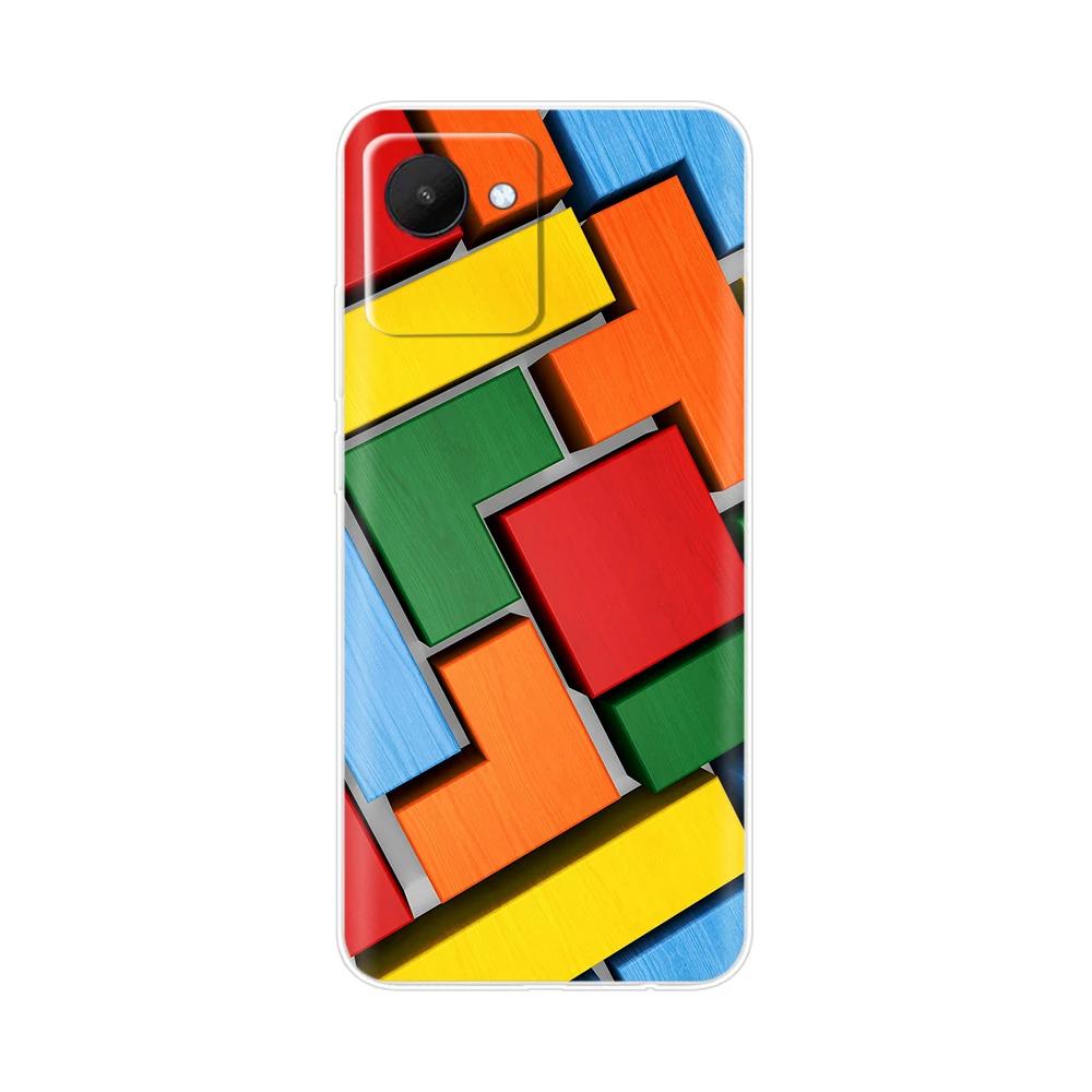 Чехол для Realme C30 из ТПУ-силикона, противоударный, с рисунком цветок-сердце, чехол-бампер для Oppo Realme C30S, Fundas RealmeC30, печать, мягкий бампер