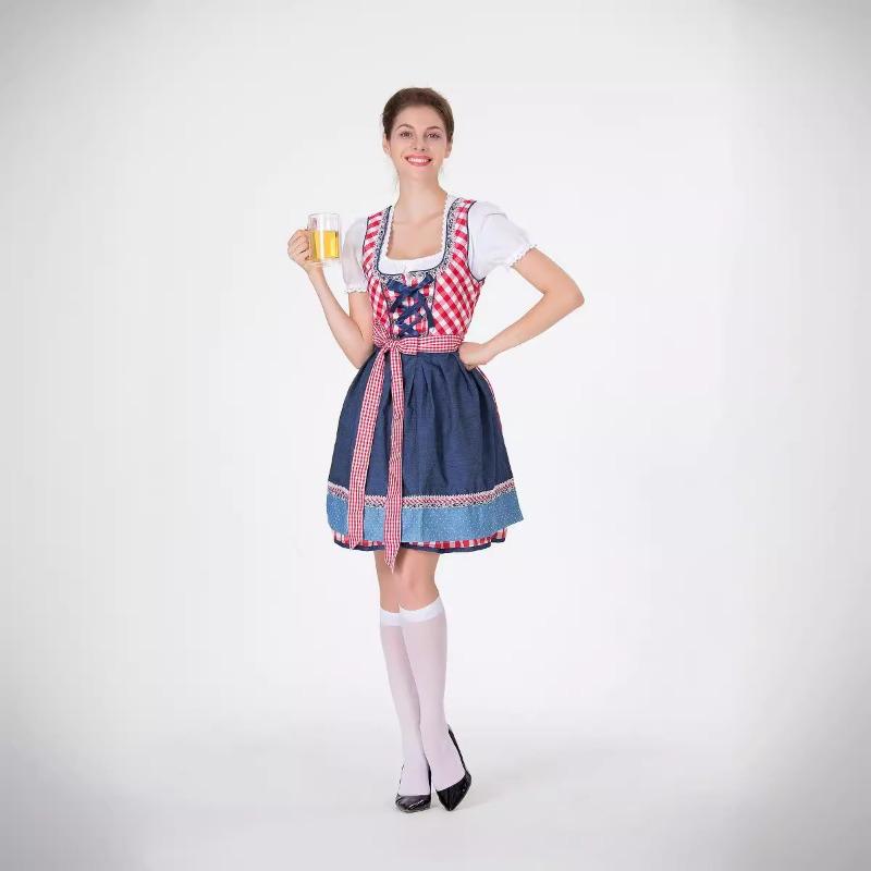Adult Women's Oktoberfest Costume Bavarian National Stage Performance Dress Set